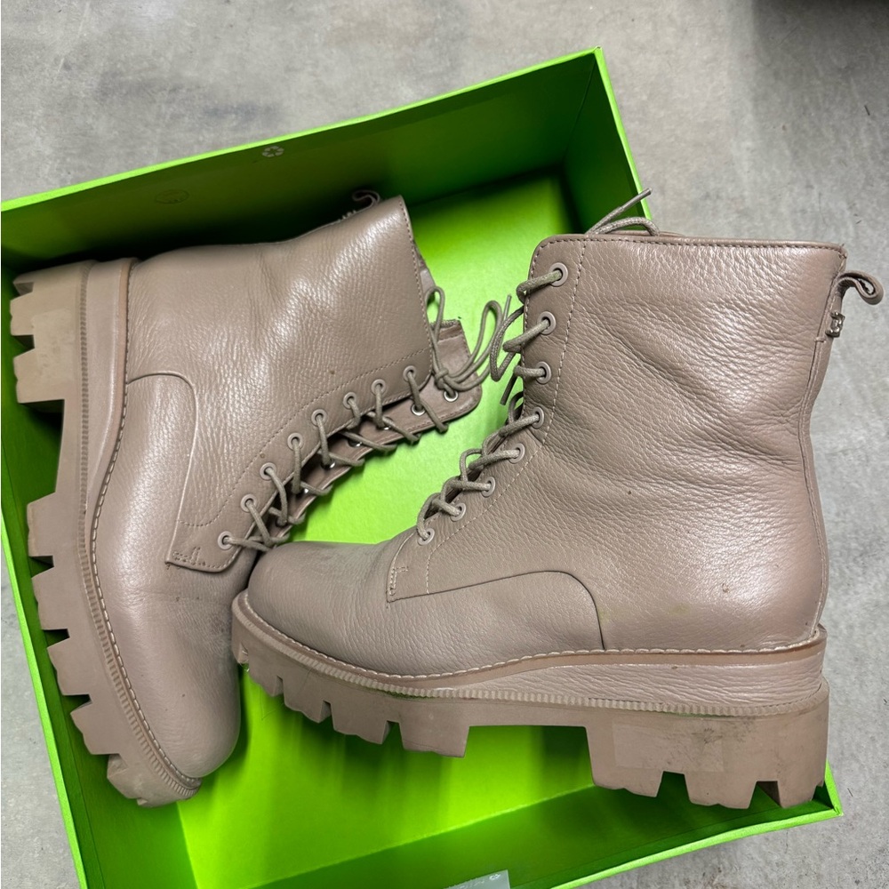 Sam Edelman Taupe Combat Boots